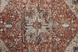 Caprio Space Dyed Medallion Rug, Rust/Tan/Black, 9ft-6in x 12ft-5in Area Rug
