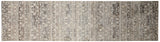 Caprio Space Dyed Ornamental, Light Gray/Ink Blue, 2ft - 6in x 8ft, Runner