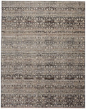 Caprio Space Dyed Ornamental, Light Gray/Ink Blue, 9ft-6in x 12ft-5in Area Rug