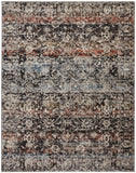 Caprio Space Dyed Ornamental Rug, Ink Blue/Rust, 9ft - 6in x 12ft - 5in Area Rug