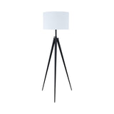 Modern Tripod Legs Floor Lamp White and Black