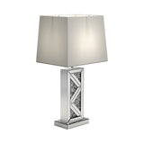 Contemporary Geometric Base Table Lamp Silver