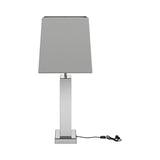 Contemporary Geometric Base Table Lamp Silver