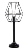 Modern Metal Open Shade Table Lamp Black