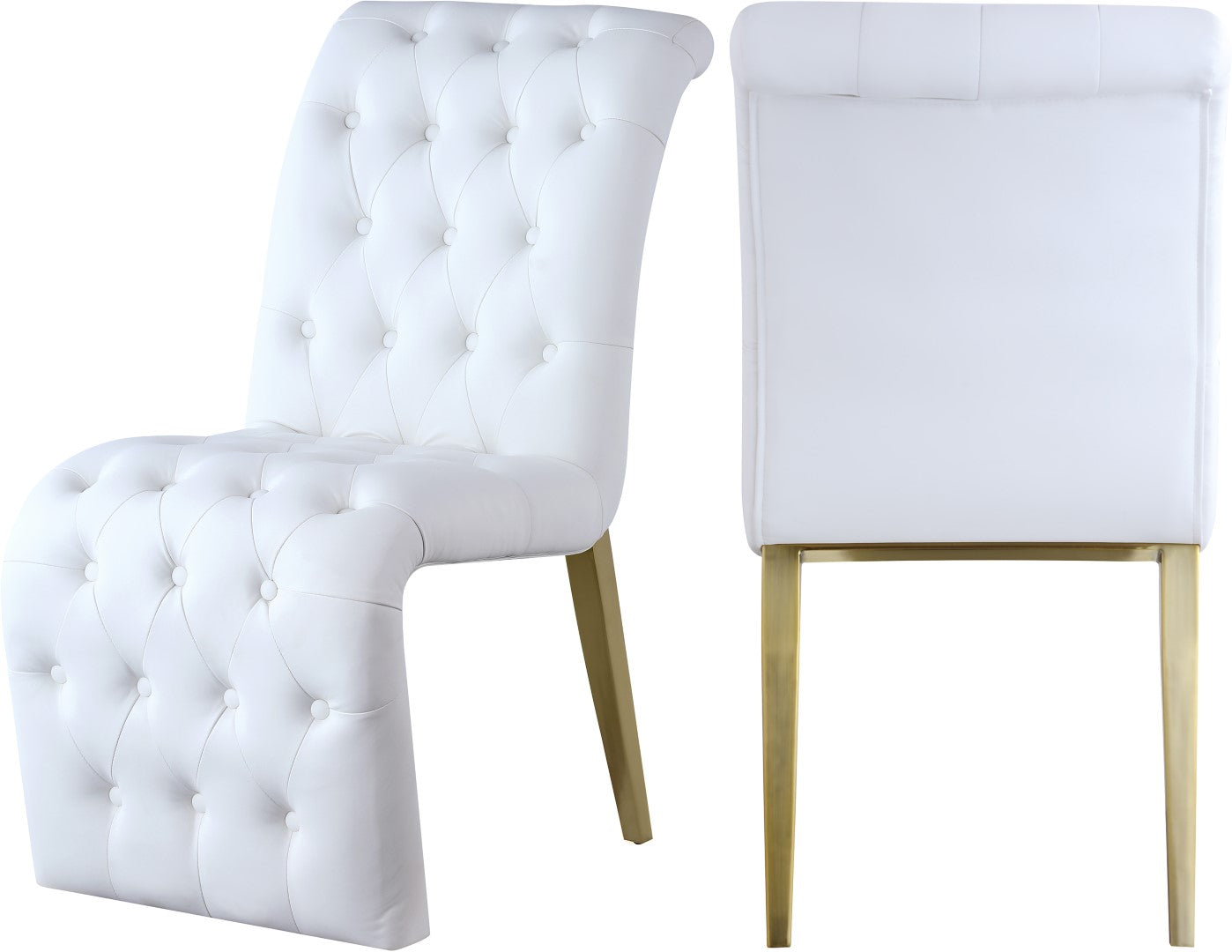 Curve Faux Leather Dining Chairs