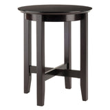 Toby Round Accent End Table, Espresso