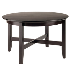 Winsome Wood Toby Round Coffee Table, Espresso 92143-WINSOMEWOOD