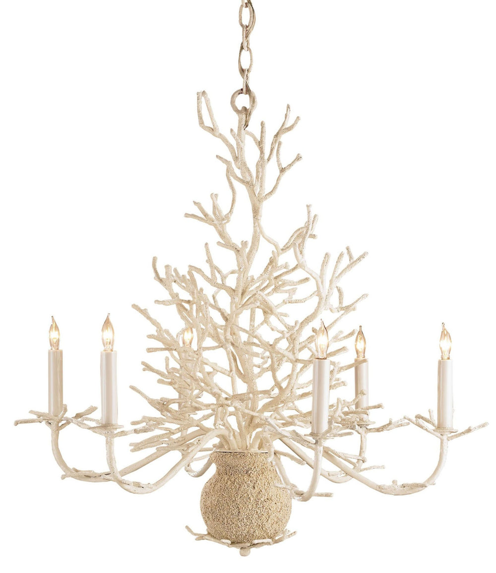 Seaward Small Chandelier – Elegant Wrought Iron Coral Design with Natural Sand Finish for Stunning Spaces