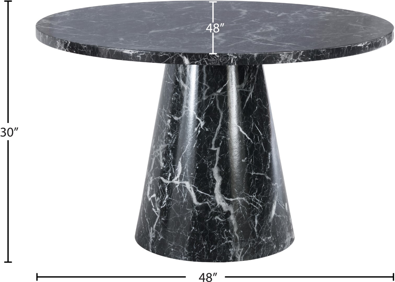 Omni Contemporary 48-Inch Round Dining Table - Thumbnail 3
