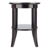 Winsome Wood Genoa End Table, Glass Inset, one shelf 92218-WINSOMEWOOD