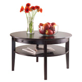 Winsome Wood Amelia Round Coffee Table with Pull out Tray 92232-WINSOMEWOOD