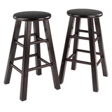 Winsome Wood Element Counter Stools, 2-Piece Set, Espresso 92274-WINSOMEWOOD