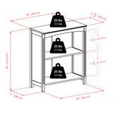 Winsome Wood Terrace 2-Section Bookcase, Shelf, Espresso 92327-WINSOMEWOOD