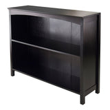 Winsome Wood Terrace 2-Section Bookcase, Wide Shelf, Espresso 92338-WINSOMEWOOD