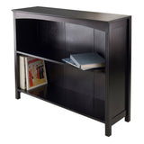 Winsome Wood Terrace 2-Section Bookcase, Wide Shelf, Espresso 92338-WINSOMEWOOD