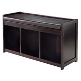 Winsome Wood Addison 2-Piece Storage Bench & Seat Cushion, Espresso 92349-WINSOMEWOOD