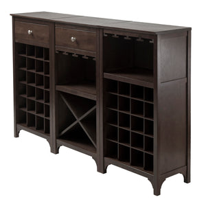 Winsome Wood Ancona 3-Piece Modular Wine Cabinet Set 92367-WINSOMEWOOD