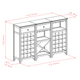 Winsome Wood Ancona 3-Piece Modular Wine Cabinet Set 92367-WINSOMEWOOD