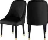 Omni Velvet Contemporary Dining Chair - Set of 2