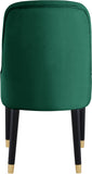 Omni Velvet / Engineered Wood / Metal / Foam Contemporary Green Velvet Dining Chair - 25" W x 22" D x 39.5" H