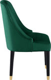 Omni Velvet / Engineered Wood / Metal / Foam Contemporary Green Velvet Dining Chair - 25" W x 22" D x 39.5" H