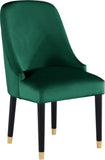 Omni Velvet / Engineered Wood / Metal / Foam Contemporary Green Velvet Dining Chair - 25" W x 22" D x 39.5" H