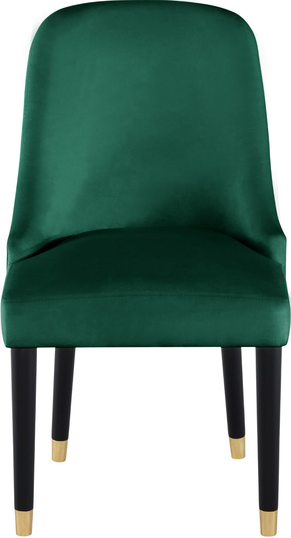 Omni Velvet / Engineered Wood / Metal / Foam Contemporary Green Velvet Dining Chair - 25" W x 22" D x 39.5" H