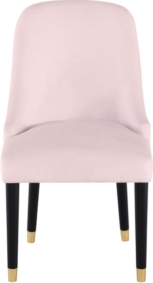 Omni Velvet / Engineered Wood / Metal / Foam Contemporary Pink Velvet Dining Chair - 25" W x 22" D x 39.5" H