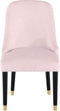 Omni Velvet / Engineered Wood / Metal / Foam Contemporary Pink Velvet Dining Chair - 25" W x 22" D x 39.5" H