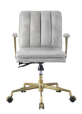 Damir Industrial Office Chair SEAT) Vintage White TGL (Vintage White) • BASE) Chrome 92422-ACME