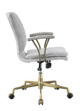 Damir Industrial Office Chair SEAT) Vintage White TGL (Vintage White) • BASE) Chrome 92422-ACME