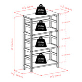 Winsome Wood Leo Shelf / Storage, Book, 3-Tier Wide 92425-WINSOMEWOOD