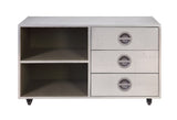 Brancaster Industrial Cabinet Aluminum (Matt Aluminum) • Leg Stainless Steel 92427-ACME