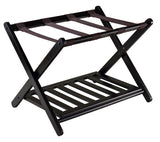 Reese Luggage Rack with Shelf, Espresso