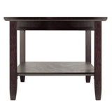 Winsome Wood Genoa Rectangular Coffee Table with Glass top and Shelf 92437-WINSOMEWOOD