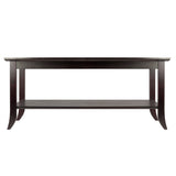 Winsome Wood Genoa Rectangular Coffee Table with Glass top and Shelf 92437-WINSOMEWOOD