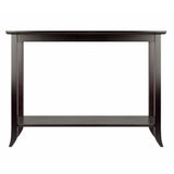 Winsome Wood Genoa Rectangular Console Table with Glass and shelf 92450-WINSOMEWOOD