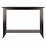 Winsome Wood Genoa Rectangular Console Table with Glass and shelf 92450-WINSOMEWOOD