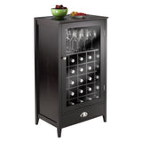 Winsome Wood Bordeaux 25-Bottle Modular Wine Cabinet, Espresso 92455-WINSOMEWOOD