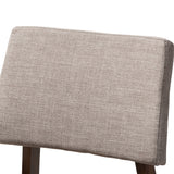 Baxton Studio Colton Mid-Century Modern Light Gray Fabric Upholstered and Walnut-Finished Wood Bar Stool Set of 2