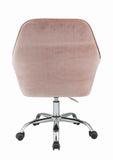 Eimer Contemporary Office Chair Peach Velvet (KV004 Velvet) • Chrome Metal 5-Star Base (Plating) 92504-ACME
