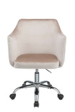 Cosgair Contemporary Office Chair Champagne Velvet (BX6-7 Velvet) • Chrome Metal 5-Star Base (Plating) 92506-ACME