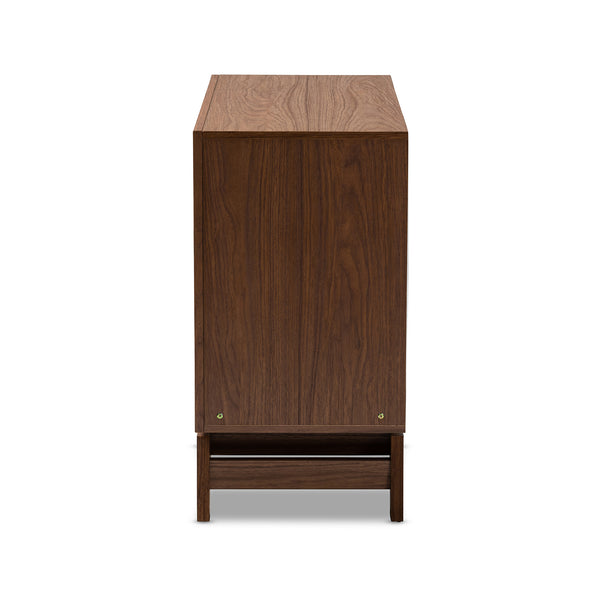 Baxton Studio Svante Mid-Century Modern Multicolor Finished Wood 6-Drawer Chest