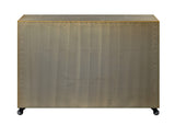 Jennavieve Industrial Cabinet Gold Aluminum (Brass Aluminum) 92551-ACME