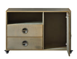 Jennavieve Industrial Cabinet Gold Aluminum (Brass Aluminum) 92551-ACME