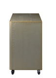 Jennavieve Industrial Cabinet Gold Aluminum (Brass Aluminum) 92551-ACME