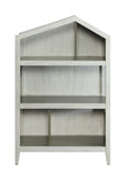 Doll Cottage Bookcase Weathered White Wood Frame • Washed Gray Wood Top 92561-ACME