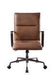 Indra Industrial Office Chair Vintage Chocolate TGL (Saturn) •  BASE] Matt Iron 92568-ACME