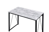 Zaidin Industrial Writing Desk Antique White & Black Finish 92604-ACME