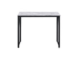 Zaidin Industrial Writing Desk Antique White & Black Finish 92604-ACME